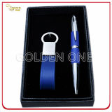 Custom PU Leather Key Chain and Click Pen Business Gift