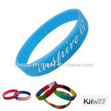 2015 Logo Printed OEM Silicone Wristband/Wristbands Silicone