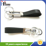 Promotional Leather Key Chain with Double Rings