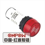 Onpow 22mm Buzzer with Flash (AD16-22SM/R/12V, CCC, CE)