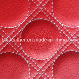 Red Microfiber Fabric PU Leather for Car Interior Decoration