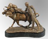 Bronze Bull Fighting Sculpture (TPX-0762)