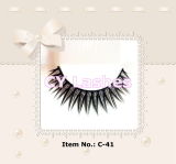 Hand Crafted False Eyelashes /Finely Crafted Lashes /Safe Material - Synthetic Fiber (C-41)