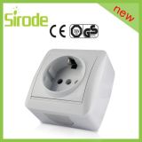 Single Surface Mounted Wall Schuko Socket Electrical Outlet