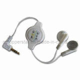 Retractable Earphones for iPod and Music Player, with Super Bass System and 3.5mm Stereo Plug