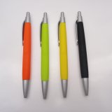 High Quality Plastic Ball Pen, Rubber Grip Ball Pen