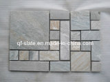High Quality P014 Yellow Wood Grain Slate Mosaic