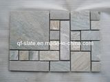 High Quality P014 Yellow Wood Grain Slate Mosaic