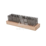 The Newest Block Handle Style Steel Wire Brush with Wooden Handle, Brush Steel Wire Brush Cleaning Brush (SJIE3025)