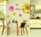 Ay945 Pink Daisy Print Home Design DIY Waterproof Decorative Wall Sticker