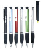 Multi Colors Aluminum Ball Pen with Highlighter Pen (C-018)