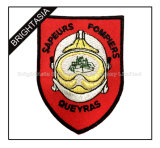 Shield Embroidered Patches with Special Sliver Thread (BYH-10978)