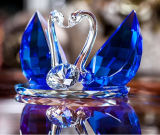 Beautiful Crystal Swan Holiday Gift Blue Crystal Swan