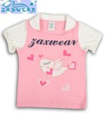 Lovely Bamboo Baby Clothes with Short Sleeve for Girls