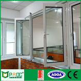 Non-Thermal Break Aluminum Bi-Fold Glass Window with CE