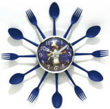 Blue Kitchen Wall Clock for Home Decoration (T6818)