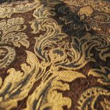 Brown Jacquard Textile Fabric with Coating (FTH31180A)