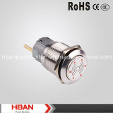 Hban CE RoHS Stainless Steel 12V (19mm) Metal Illumination Flalsh Buzzer