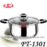 Stainless Steel Double Handle Soup Pot (FT-1301)
