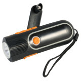 2013 Mini Hand Crank Flashlight with LCD Display Am/FM Radio and Mobile Phone Charger Xln (XLN-704)