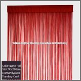 Fringe Door Curtains-String Curtain for Decor- Wine Red-90x200cm (TDS011)
