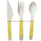 Colourful Birthday Party Fancy Disposable Wooden Tableware