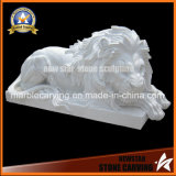 Life Size Aimal Sculpture Statue Marble Lion for Garden Dcoration