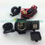 New Motorcycle Waterproof 2.1A Cigarette Lighter Dual USB Power Socket Charger
