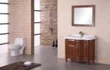 Hot Selling Brown Wood Home Bathroom Furniture with Mirror (AC9122)