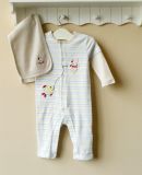 Pretty Long Sleeves Baby Romper with Towel, 100%Cotton Baby Bodysuit Age: 6-24m (1208032)