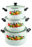 3PCS Set Enamel Steamer Pot 26/30/34cm 9705D