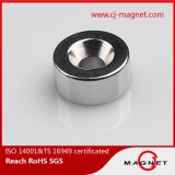 Strong Permanent Rare Earth Magnet with Countersunk for Motor Wind Generator