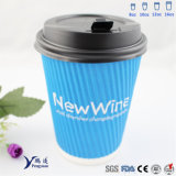 Diaposable Corrugated Ripple Wall Paper Cup for Hot Cofee