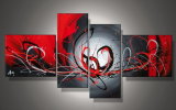 Stretched Abstract Oil Painting for Wall Decoration