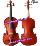 Hand-Made, Natural Flamed Maple, Matt Paint Violin (AVL-008)