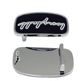 Bright Silver Finish Belt Buckle with Custom Logo