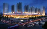 Nightfall View 3D Model Architectural Rendering