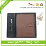 Excellent Handmade PU Leather Custom Paper Notebook (QBN-1453)