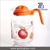 1.6L Blown Glass Jug with Fancy Design Printing