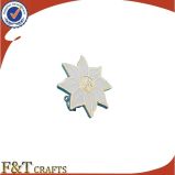 Factory Direct Wholesale Custom Flower Shape Logo Metal Pin Badge