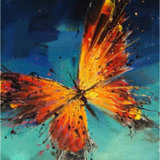Dafen 100%Handmade Abstract Wall Art Painting Butterfly Picture Hang Oil Paintings for Home Decor Kids Room