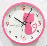 Pink Decorative Alluminum Clock for Gift (T6007P)