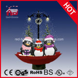 Snowing Christmas Decoration with Red Umberlla Base