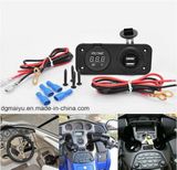 12V-24V Car Power Socket Adapter Dual USB Charger Scoket Waterproof