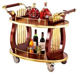 Harp Design Wooden Liquor Trolley for Restaurant and Hotel (C-90A)