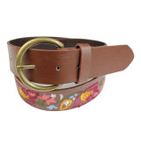 Ladies' PU Belt with Embroidery