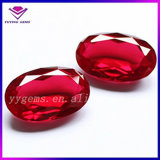 Top Quality Oval Cut Red Synthetic Ruby Corundum Stone Prices