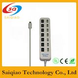 2015 Wholesale New Design Universal Type C USB 3.1 Hub with Switch