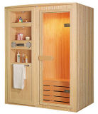 Wooden Traditional Sauna Cabin Room with CD Player