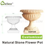 Yellow/Beige/White Sandstone/Granite/Marble Flower Pot and Plant Pot for Garden